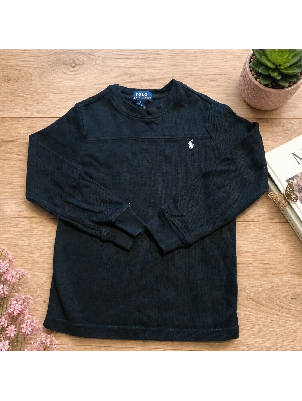 Polo Ralph Lauren Black Long Sleeve Crewneck Sweatshirt Size S